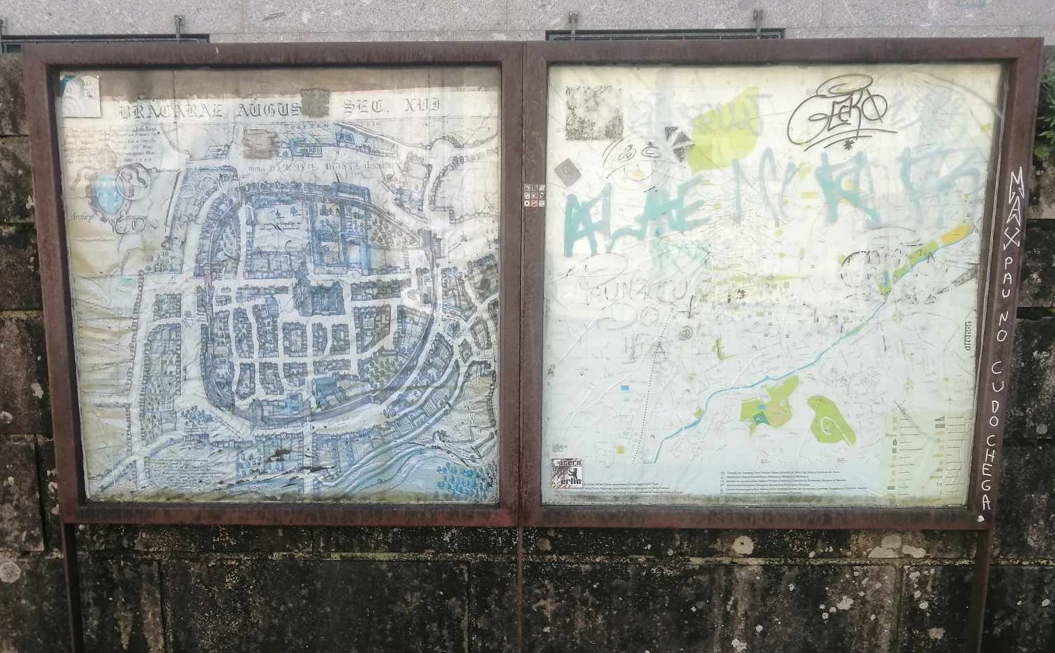 Activista denuncia ao Governo pichagens e vandalismos às portas da Sé Catedral de Braga