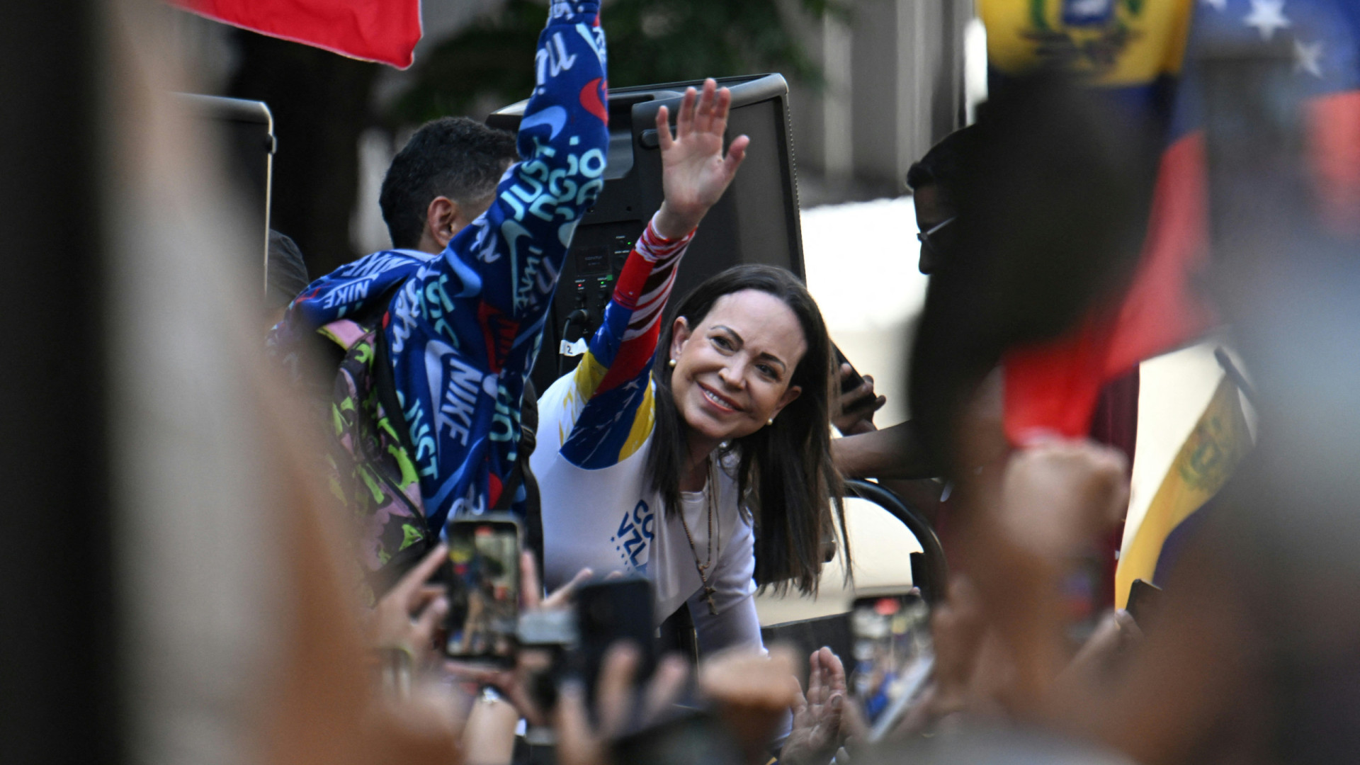 Líder da oposição venezuelana María Corina Machado detida