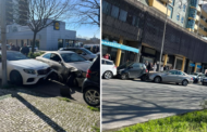 Carro desgovernado leva outros à frente em Famalicão