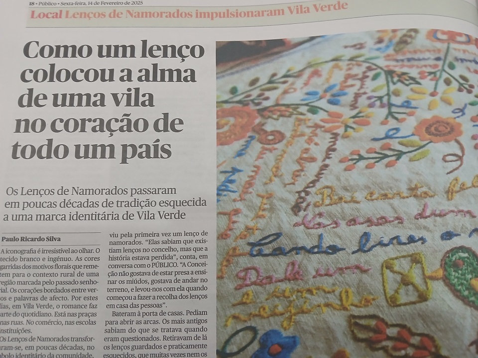 Jornal Público destaca Lenço de Namorado de Vila Verde