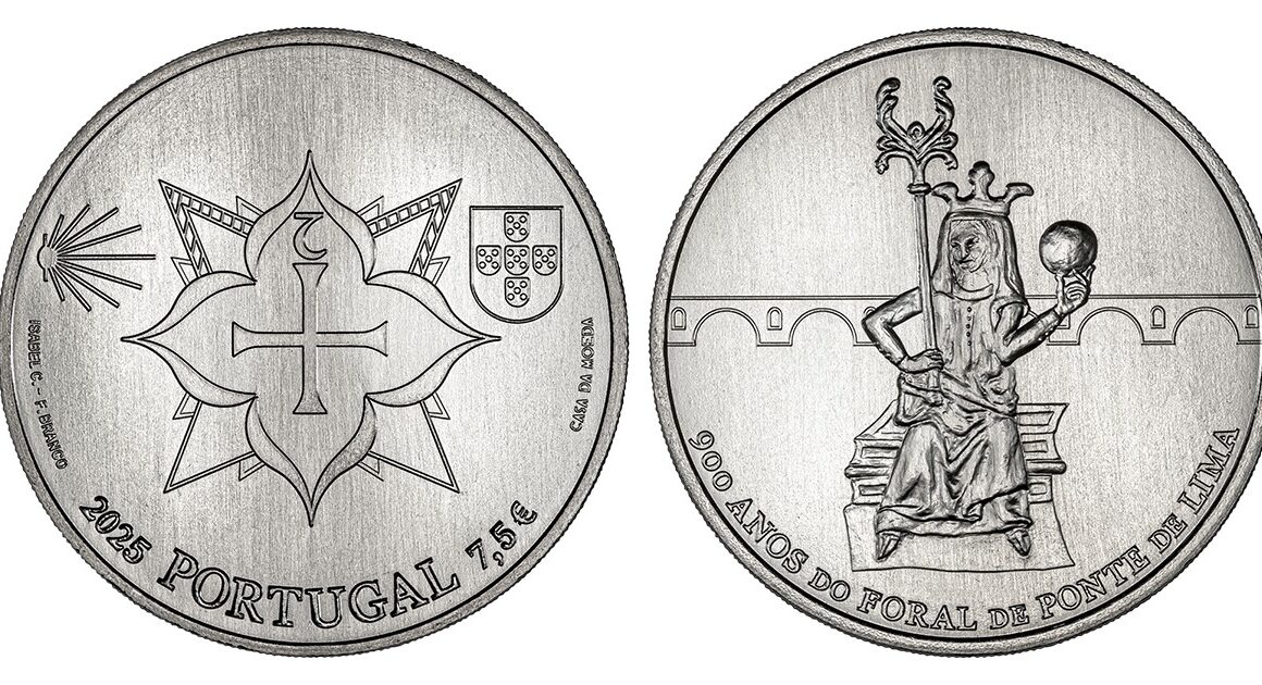 Banco de Portugal lança moeda de colecção ‘900 anos do foral de Ponte de Lima’