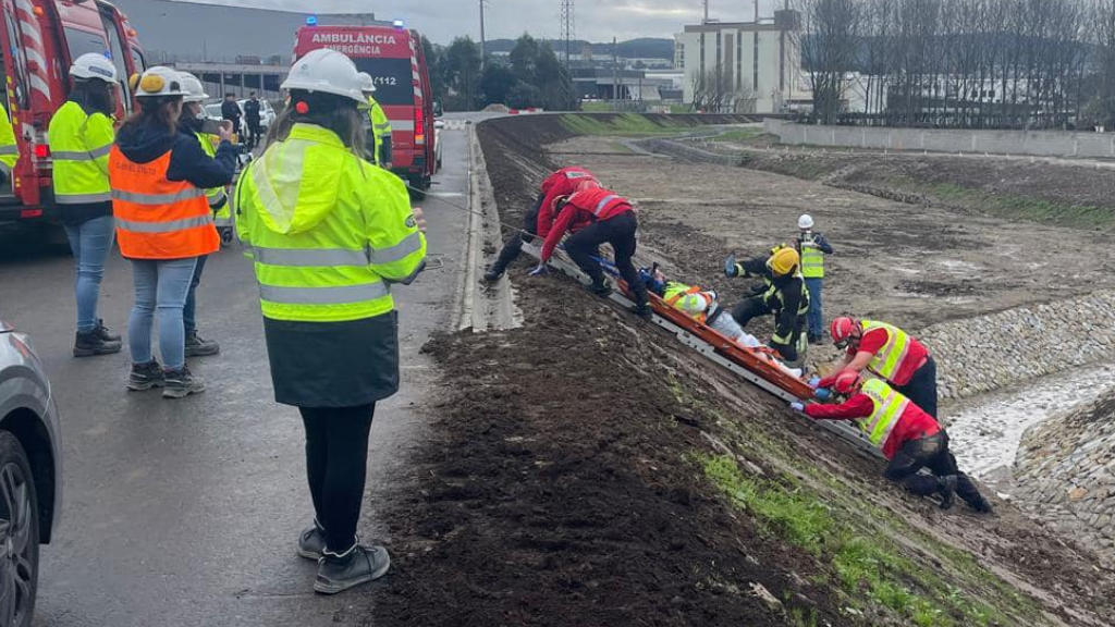 Simulacro testa socorro na nova variante da EN14 em Famalicão