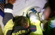 Menina de 8 anos fica presa em máquina de lavar em Málaga (c/vídeo)