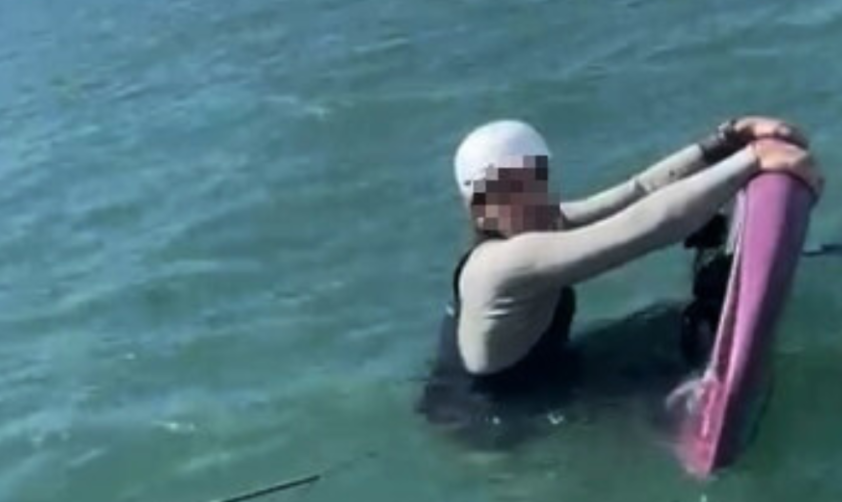 Praticante de kitesurf resgatado junto à barra de Viana do Castelo
