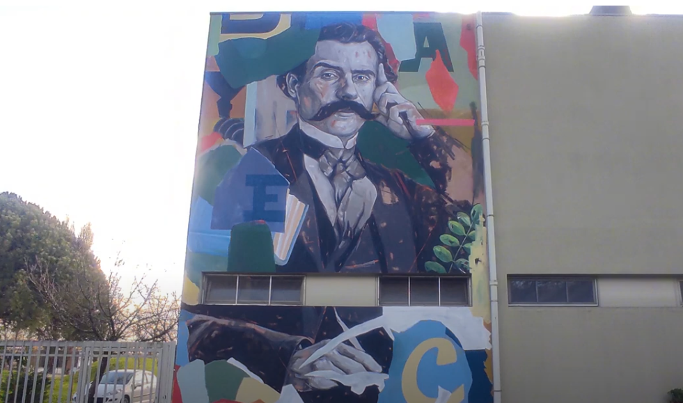 Famalicão. Mural em Secundária presta homenagem a Camilo Castelo Branco