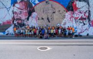 Juan Domingues pinta mural de 1550m² em Ponte da Barca e envolve crianças no processo criativo