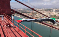 Ativista detido após hastear bandeira da Palestina na Ponte 25 de Abril (c/vídeo)