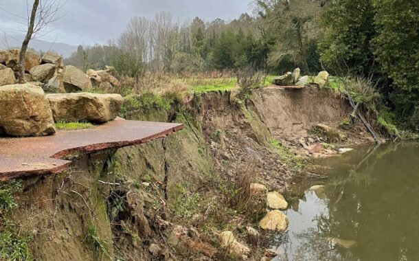 Kristin deixa intransitável ecopista do rio Minho entre Cerveira e Valença