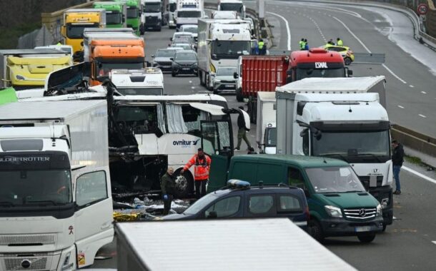 Autocarro de Viana envolvido no acidente em França. Não há vítimas mortais portuguesas