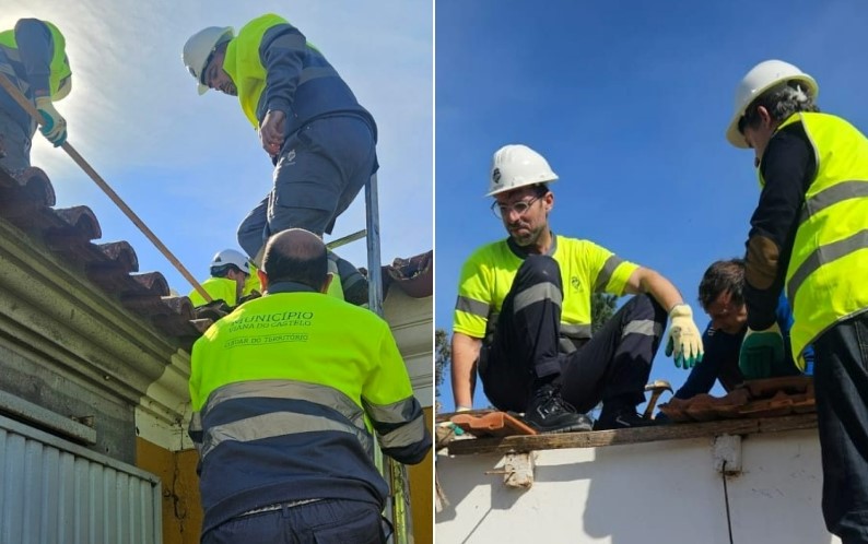 Equipas de Voluntários da Câmara de Viana recuperam casas em Leiria