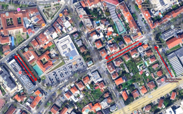 Atenção. Circulação automóvel no centro de Braga alterada