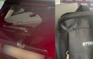 Partem vidros de duas viaturas e (só) levam mochila com computador