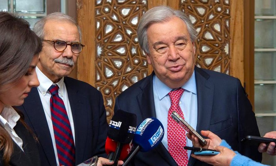 António Guterres visita Líbano e apela a cessar-fogo imediato