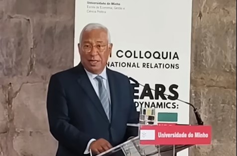 António Costa classifica em Braga de “desordem crescente” estado das relações internacionais