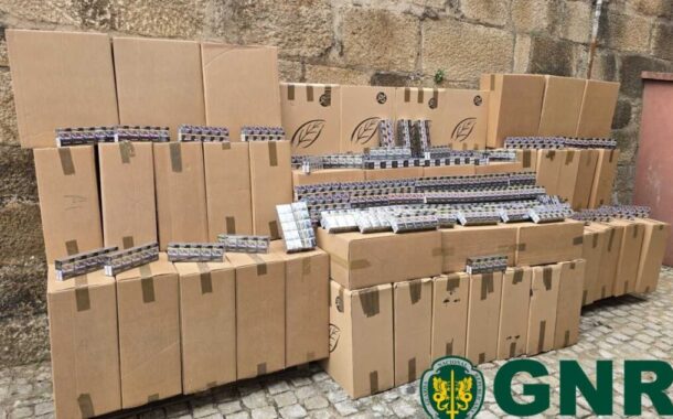 GNR apreende mais de dois milhões de cigarros em Guimarães em Guimarães