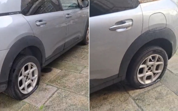 Furam os quatro pneus ao carro do pároco da Sé de Viana