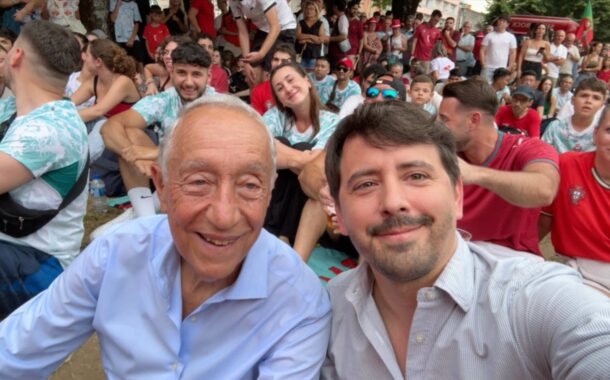 Marcelo vê jogo de Portugal no centro de Braga