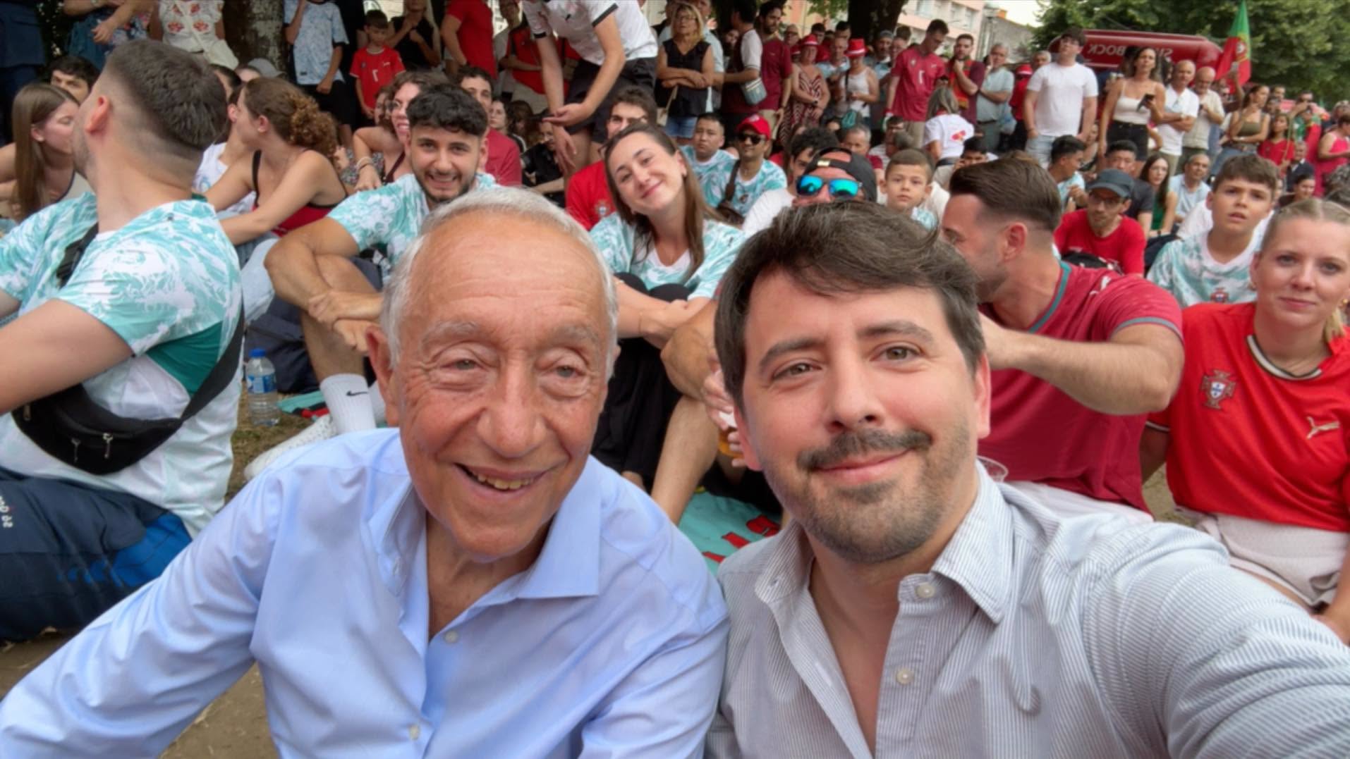 Marcelo vê jogo de Portugal no centro de Braga