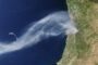 Fumo do incêndio de Vouzela visto a partir do Espaço