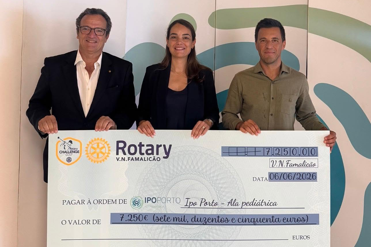 Rotary Clube Famalicão entrega 7.250 euros ao IPO Porto
