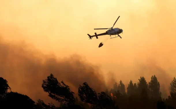 Fogos rurais combatidos por meios aéreos em Barcelos e Cabeceiras