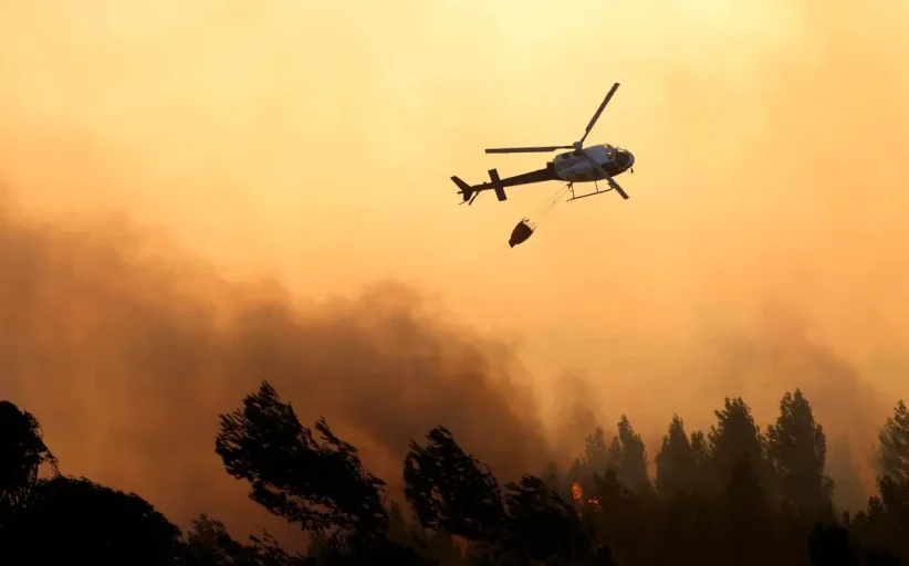 Fogos rurais combatidos por meios aéreos em Barcelos e Cabeceiras